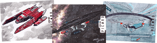 Sketch cards by Paul Maitland, Norman Jim Faustino and Roy Cover